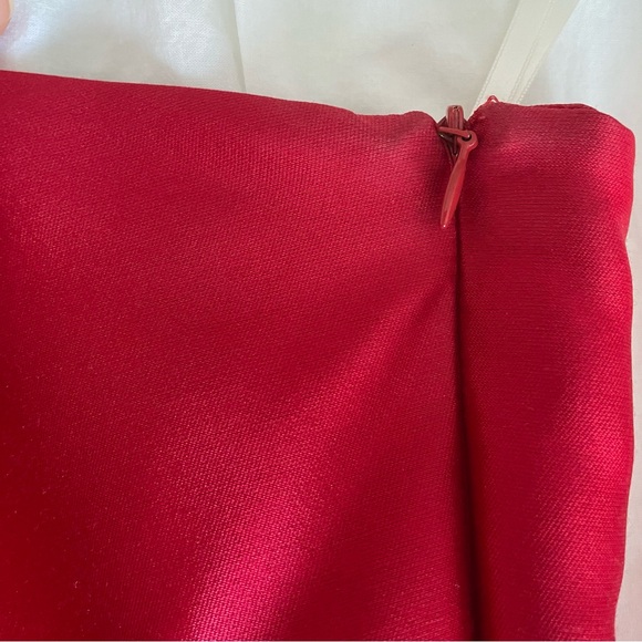 Kirribilla Strapless Red Silk Holiday Party Dress - size 4 - Picture 6 of 7